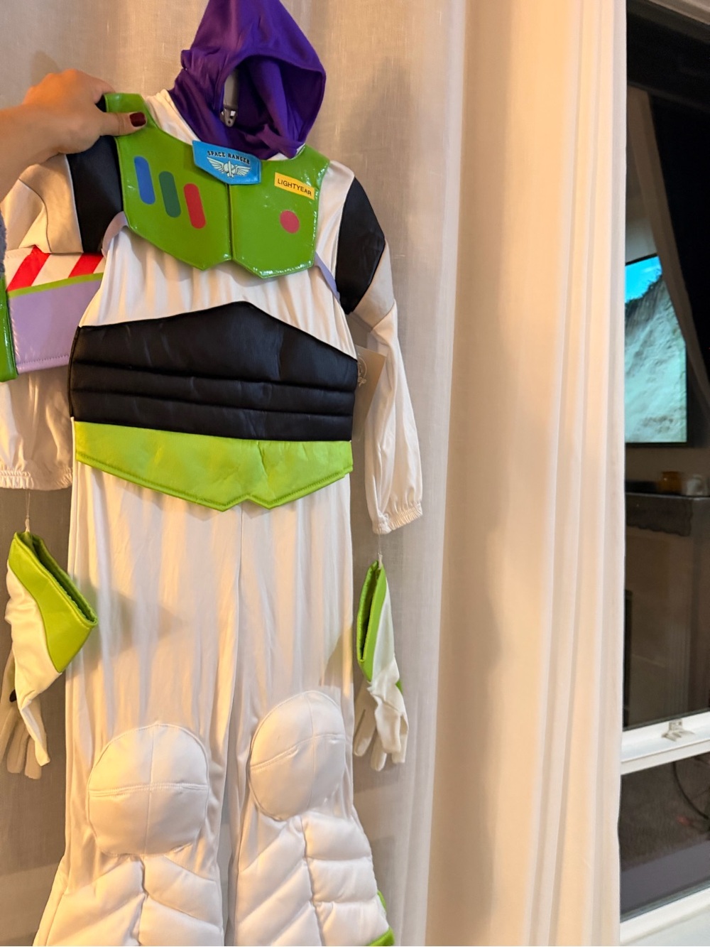 Disney Buzz Lightyear Toddler Costume in Purple, Green & White